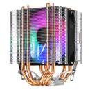 12V RGB 4-Wire Single Fan 4 Heatpipe Dual Tower Cooler Heat Sink Ultra-quiet Cooling Fan For Intel LAG 1155 1156 775 For AMD Socket AM3/AM2