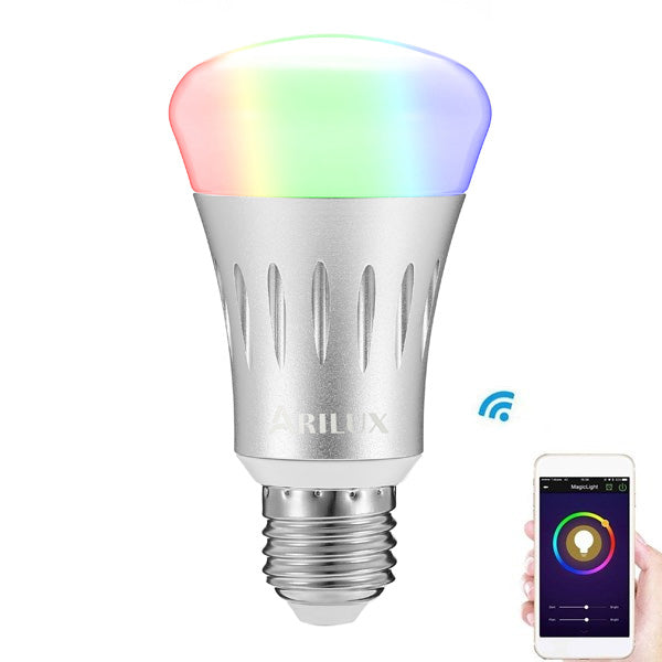 ARILUX SL-WB 01 E27 7W RGB + White Dimmable Smart WIFI LED Light Bulb Works with Amazon Alexa Echo AC85-265V