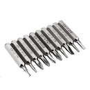 Drillpro 10pcs 4mm CR-V Screwdriver Bit Set Phillips Slotted Torx Batch Head Bit Mobile Phone Repair Tool