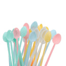 30Pcs/Set Plastic Mini Coffee Stirrer Spoon For DIY Slime Handmade Art Project Tools Drinking Tableware Toys