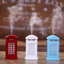 USB LED New British Style Telephone Booth Air Humidifier Good Quality Mist Maker Night Diffuser