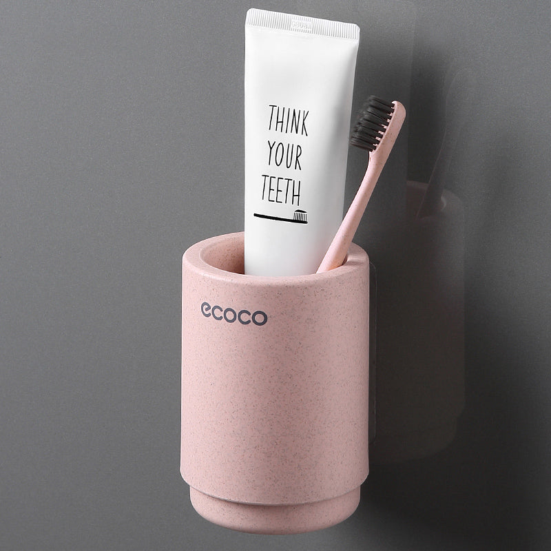 Wall Mount Toothbrush Holder Wash Cup Toothpaste Portable Hanging Gargle Cup