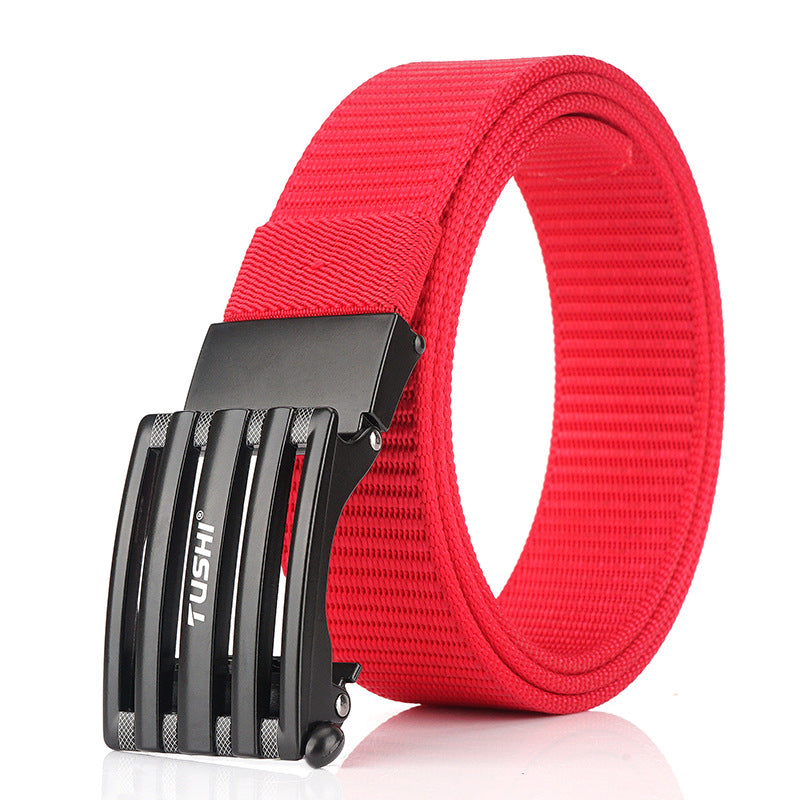 TUSHI 125cm x 3.4cm Zinc Alloy Quick Release Buckle Nylon Tactical Belt Casual Belts Business Belt