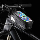 ROCKBROS 017-2 1L Bike Bag Bicycle Front Tube Bag Waterproof Portable Cycling Storage Bag Phone Touch Screen Bag