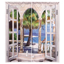 2 Panel Blackout Blinds Thermal Insulated Landscrape Window Curtains 3D Printed