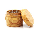50x44mm Grinding Machine Resin Drum-shaped Lighter Imitation Wood Grain Herb Grinder