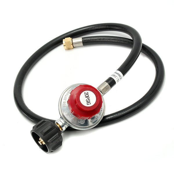 20PSI Adjustable Propane Gas Regulator High Pressure LPG Heater Burner Stove Fryer with 4ft Hose