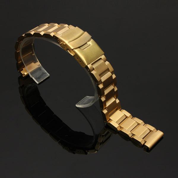 18mm Stainless Steel Double Flip Lock Buckle Watch Band