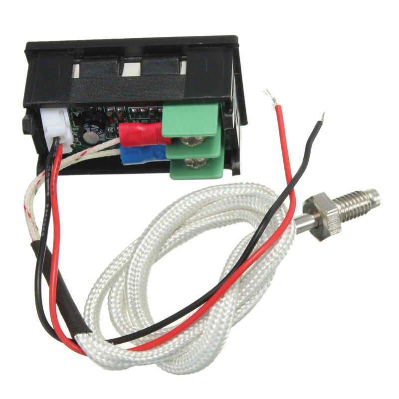 Red LED DC 12V Digital Thermocouple Thermometer Temperature meter 0~999C with Probe
