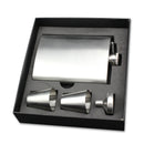 KCASA 8 Oz Stainless Steel Hip Flask Set With Funnel Hip Pocket Flagon Whiskey Brandy Vodka Pot Men