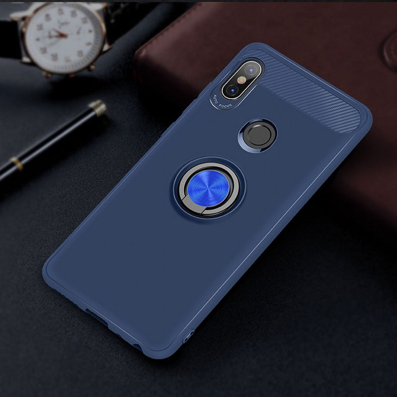 Bakeey 360 Adjustable Metal Ring Kickstand Magnetic PC Protective Case for Xiaomi Redmi Note 5