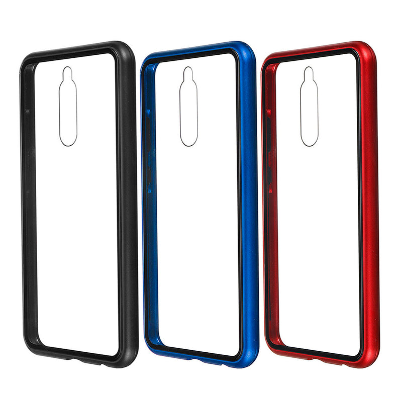 Bakeey Magnetic Adsorption Metal Tempered Glass Flip Protective Case for Xiaomi Redmi 8
