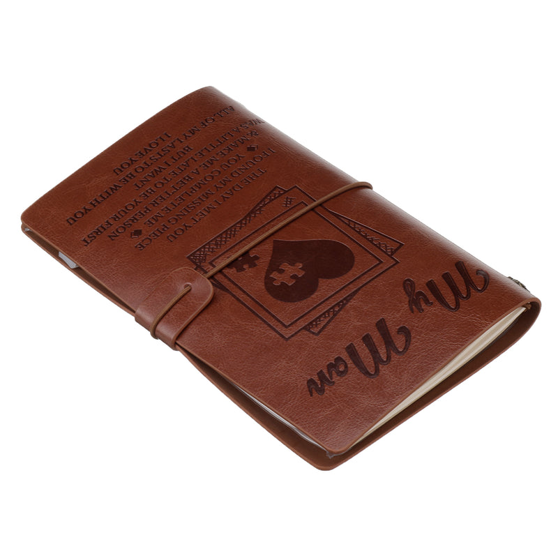 Engraved Leather Journal Notebook Diary Custom Message Quotes Gift Anniversary Birthday Graduation2