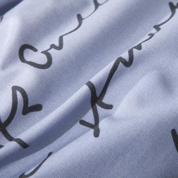 3 Or 4pcs Polyester Fiber Letters Reactive Dyeing Bedding Sets Twin Full Queen Size
