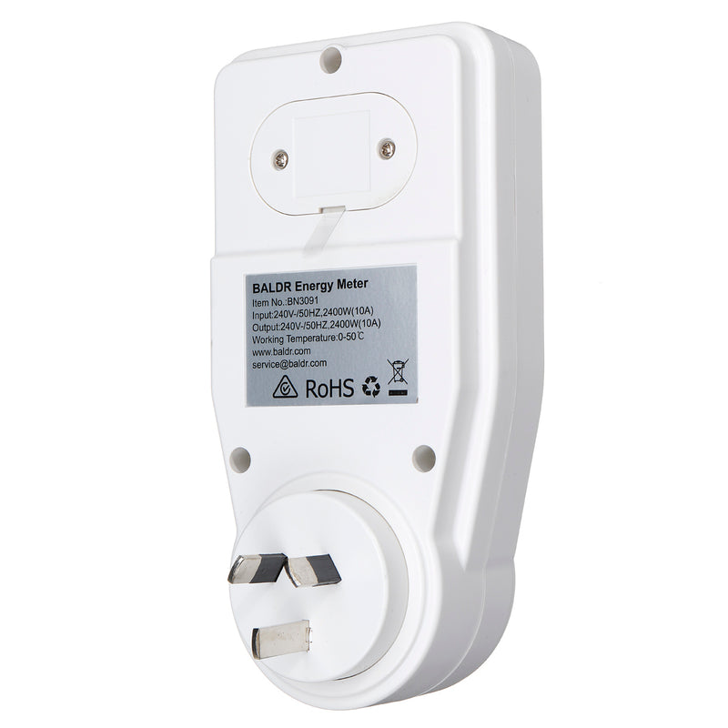 Smart Socket Large Screen Power Monitor Socket AU Plug Record Cumulative Kilowatt-hour Time and Electricity Expenses.