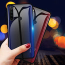 Bakeey Carbon Fiber Gradient Color Tempered Glass Protective Case for Xiaomi Redmi Note 8