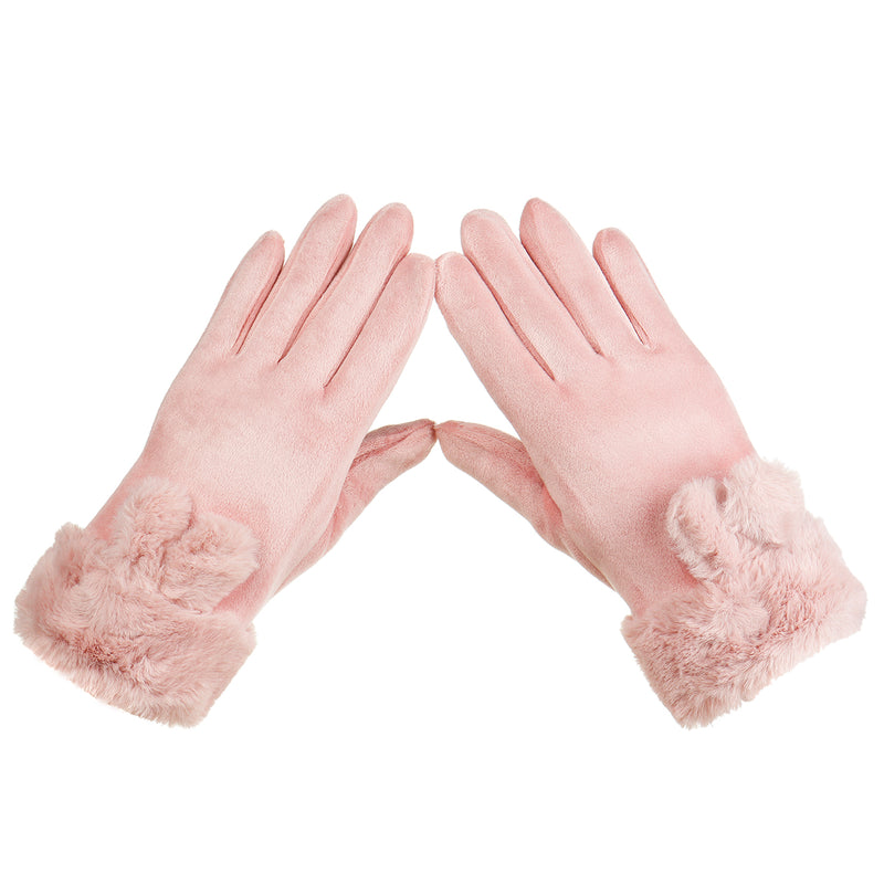 Women Winter Warm Gloves Outdoor Sport Touch Screen Windproof Full-finger Thermal Gloves