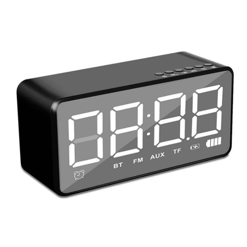 Bakeey Q31 bluetooth Wireless Speaker 3.5mm AUX Jack Mirror LED Digital Display FM Radio Speaker Alarm Clock Player
