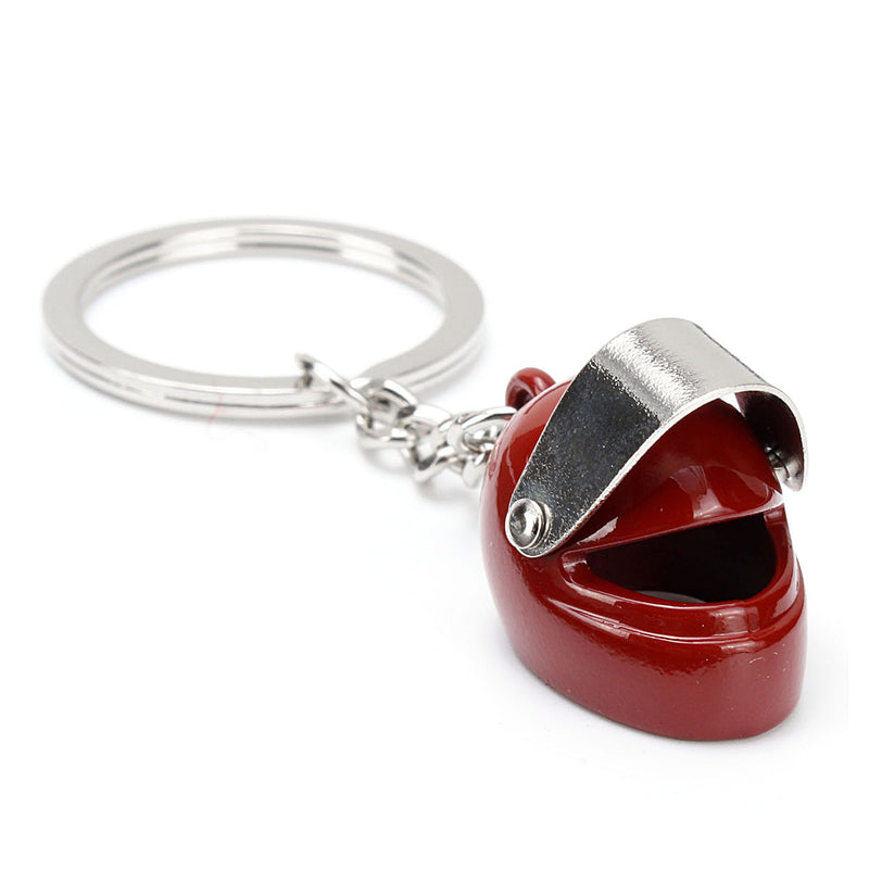 Motorcycle Helmet Shape Key Chain Ring Cute Bags Pendant Charm
