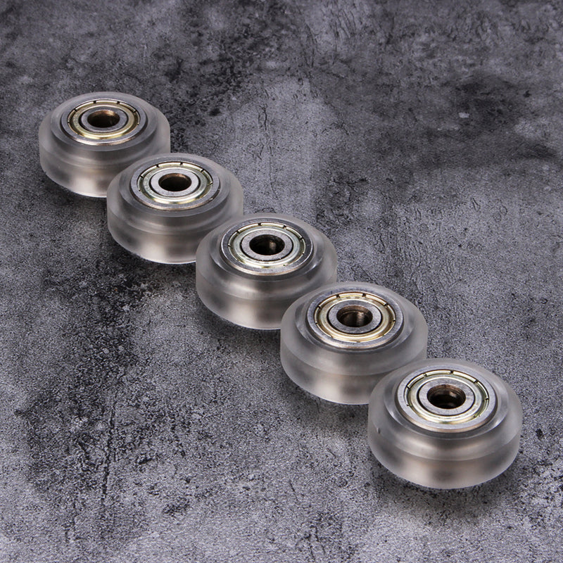 5pcs Transparent Pulley Wheel with 625zz Double Bearing for V-slot 3D Printer
