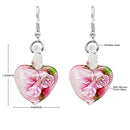 Bohemian Creative Luminous Ethnic Jewelry Earrings Flower Pattern Heart Dangle Earring for Women