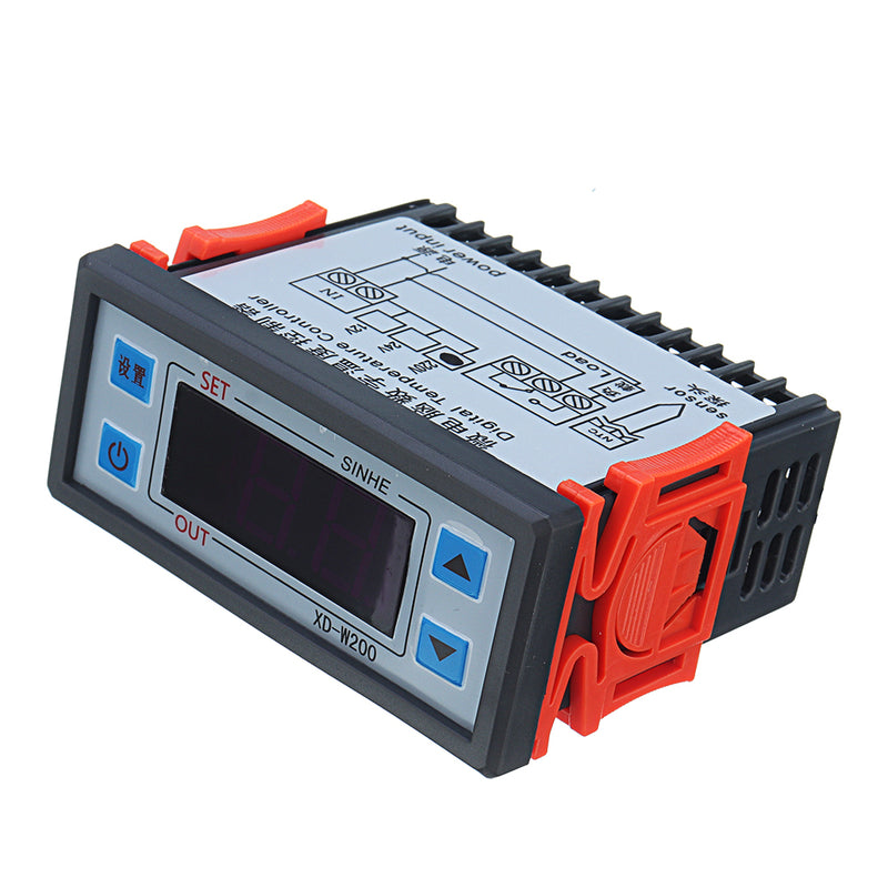 XD-W200 220V Digital Display Intelligent Temperature Controller Cold Storage Controller Adjustable Thermostat With Sensor