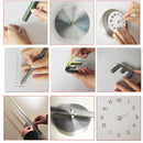 Large 3D Number Mirror Wall Sticker DIY Home Decor Big Watch Art Clock Wall Clock