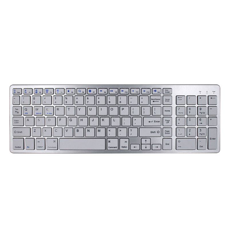 BK348 102 Keys Ultra Thin bluetooth Wireless Keyboard For Win/IOS/Android/Mac System