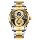 TEVISE T843B Dragon Design Automatic Mechanical Watches Stainless Steel Band Men Watch