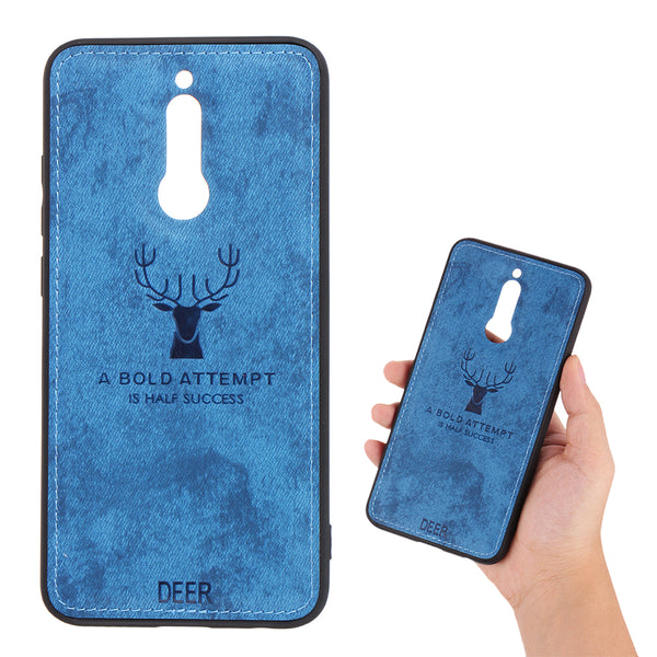 For Xiaomi Redmi 8 Case Bakeey Deer Breathable Canvas Cloth Shockproof Anti-fingerprint Protective Case