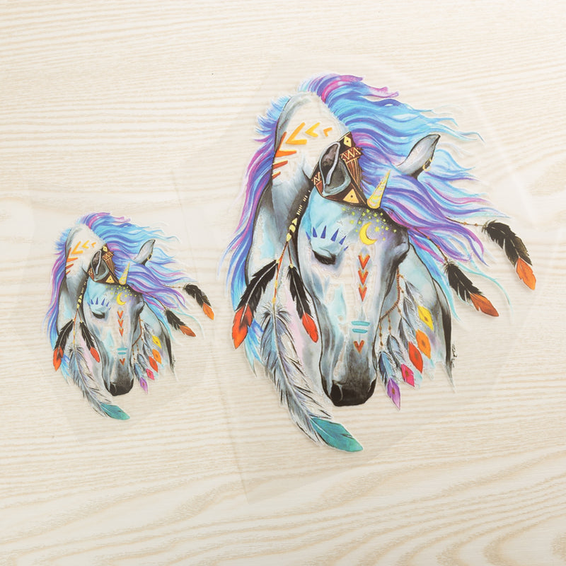 Ironing Transfers Patches Heat Press Stickers Horse Animal Patch DIY Appliques Decor Sticker