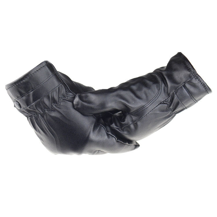 Bakeey PU Leather Screen Touch Gloves Winter Warm Waterproof Outdoor Motorcycle Bicycle Riding Games Touch-screen Glove