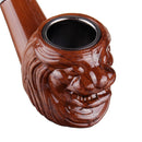 Classical Detachable Wooden Pipes without Pipe Rack Old-fashioned Flat-mouth Wood Tool
