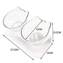 1/2 PCS Bowl Oblique Mouth Double Bowl Drinking Food Bowl Neck-protection Pet Bowl