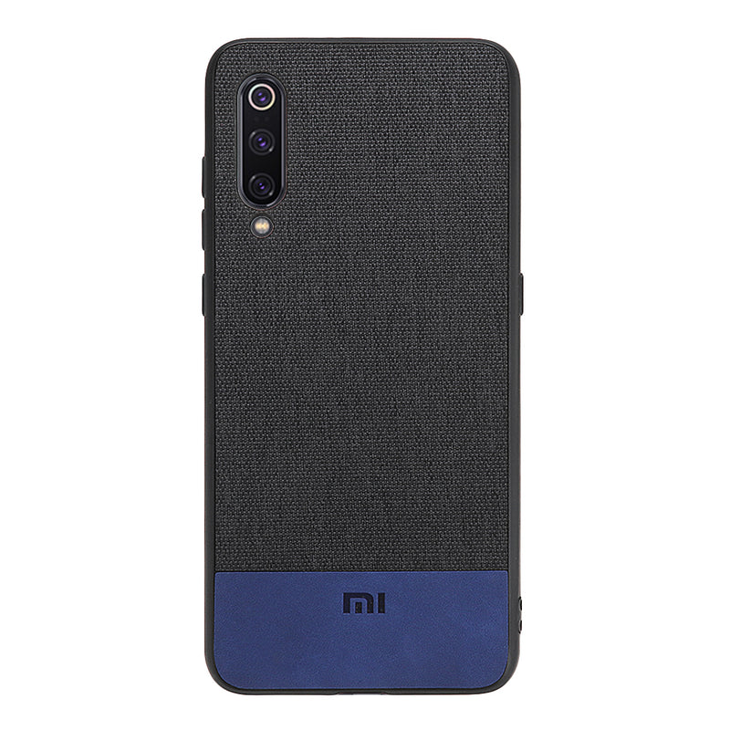 Bakeey Fabric Splice Soft Edge Protective Case+Tempered Glass Screen Protector +Lens Protector For Xiaomi Mi 9 / Mi 9 Transparent Edition