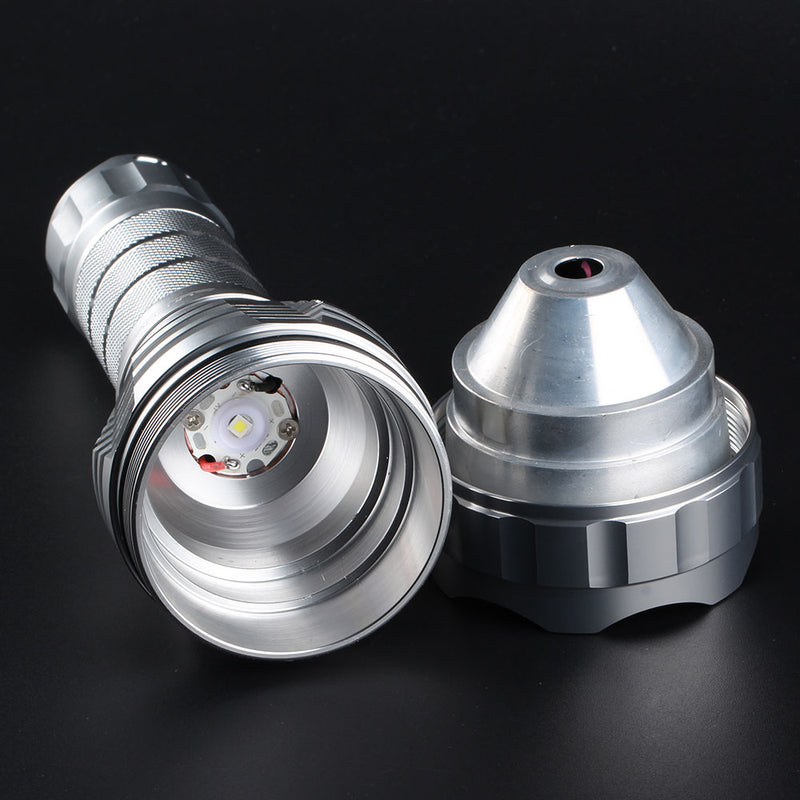 1Pcs Sand Silver Color Convoy L2 DIY 18650/26650 Extension Tube Flashlight Body Host Without LED & Driver
