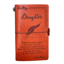 Engraved Leather Journal Notebook Diary Custom Message Quotes Gift Anniversary Birthday Graduation