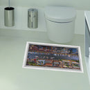 PAG 3D Anti Slip Bathroom City Street Pattern Waterproof Floor Sticker Washable Shower Kitchen Decor