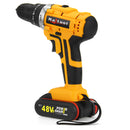 Raitool 48VF Cordless Electric Impact Drill Rechargeable 3/8 inch Drill Screwdriver W/ 1 or 2 Li-ion Battery