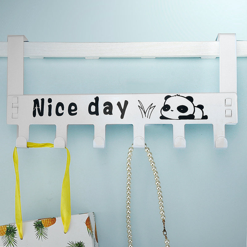 Nice Day Creative Carbon Steel Over The Door Hooks Clothes Coat Hat Towel Hanger Wall Hook