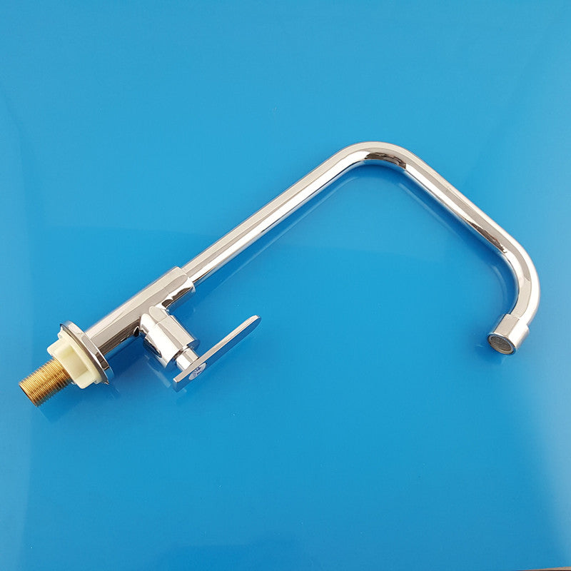 360 Rotation Single Hole Faucet Wash Basin Cold Water Mixer Taps Kitchen Tool