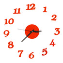 DIY 3D Number Wall Clock Quiet Precise Sticker Decor Home Office Room Modern