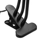 AC220V 3 Heads Flexible E27 Clip On Desk Light Lamp Stand Holder Gooseneck Bulb Adapter US Plug