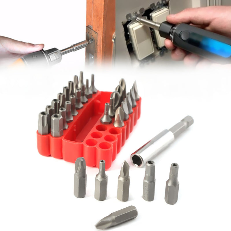 33pcs Security Hole Hex Star Spanner Electric Star Screwdriver Hex Bit Set Magnetic Holder Rod