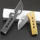 LAOTIE 135mm Stainless Steel Mini Folding Blade Outdoor Hiking Survival Tools Kit Multifunctional EDC Blade