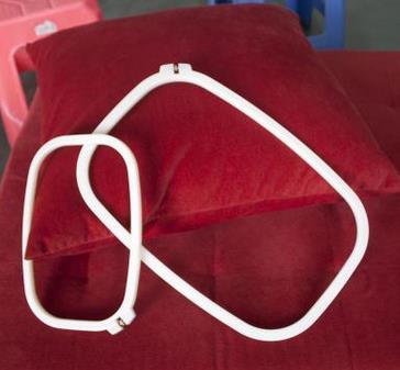 Plastic Embroidery Frame Two Layer Cross Stitch Hoop Ring Sewing Tool Rectangle