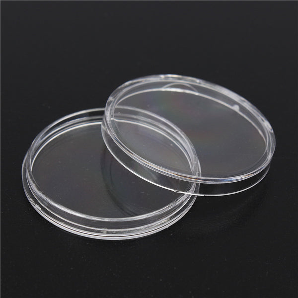 50pcs 25/27/30mm Round Coins Holders Storage Container Display Cases Wooden Box