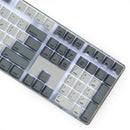Magicforce 108 Key White Gray Color Dye-sub PBT Keycaps Keycap Set for Mechanical Keyboard