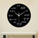 Emoyo ECY022 Creative Science Mathematics Word Formula Wall Clock For Home Office Decorations