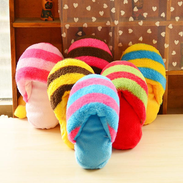 Cute Plush Slipper Shape Squeaky Toy Puppy Chew Play Toy Sound Pet Supplies for Dogs Pet Toys